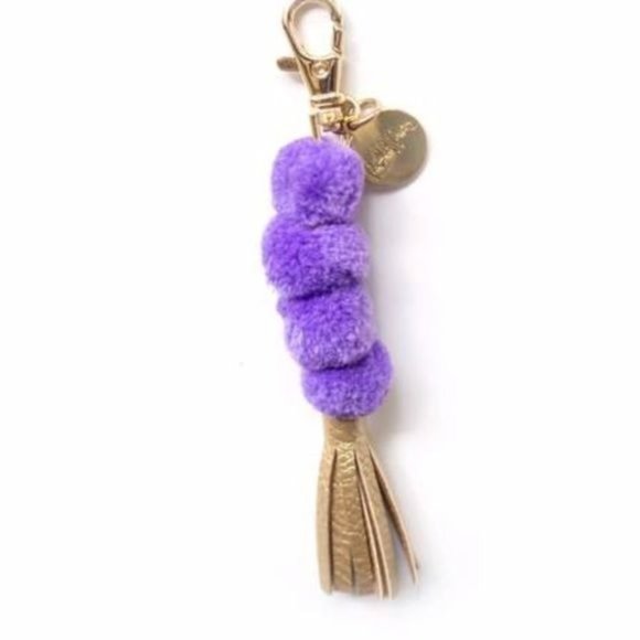 Packed Party The Details Pom Pom Keychain Purple NWT - Picture 1 of 1